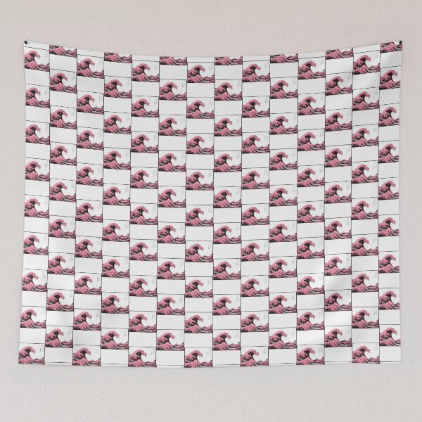 Item preview, Pink Great Wave Off Kanagawa Inspired Artistic Ocean Wave Design designed and sold by -atisuto-.