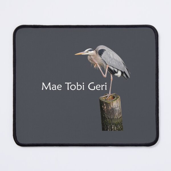 Item preview, Mae Tobi Geri Blue Heron Performing the Crane Medium Grey designed and sold by Art in My Loft.