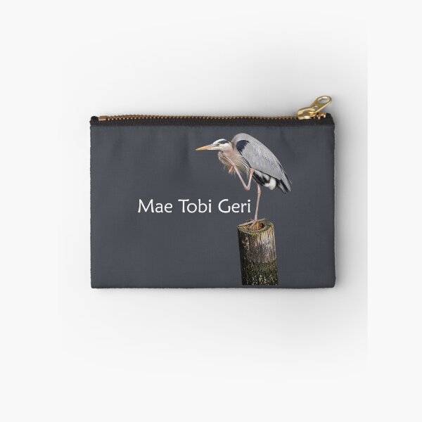 Item preview, Mae Tobi Geri Blue Heron Performing the Crane Medium Grey designed and sold by Art in My Loft.