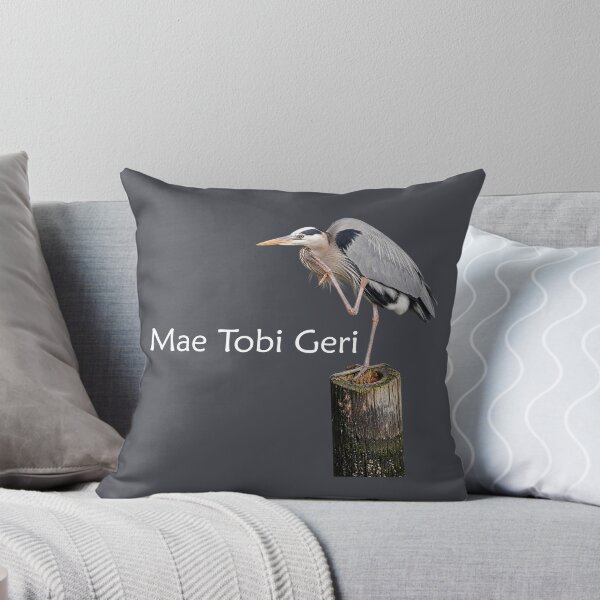 Item preview, Mae Tobi Geri Blue Heron Performing the Crane Medium Grey designed and sold by Art in My Loft.