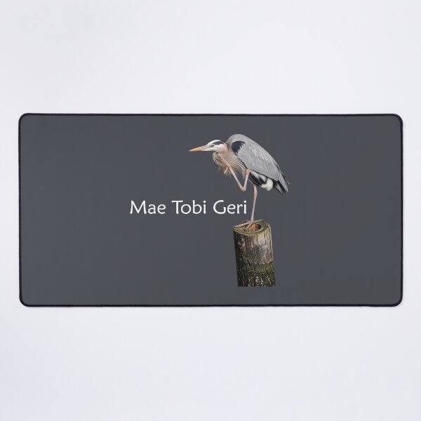 Item preview, Mae Tobi Geri Blue Heron Performing the Crane Medium Grey designed and sold by Art in My Loft.