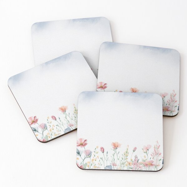 Item preview, Watercolor Wildflower Pastel Meadow Over a Soft Sky #7 designed and sold by DuckyRubin.