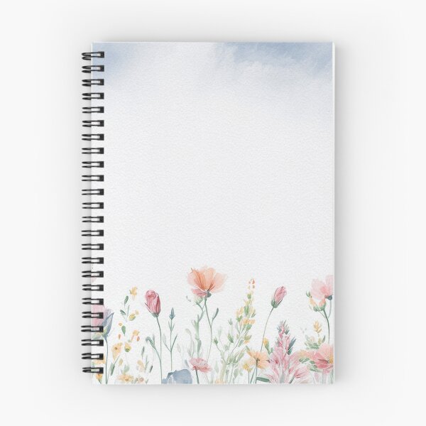 Item preview, Watercolor Wildflower Pastel Meadow Over a Soft Sky #7 designed and sold by DuckyRubin.