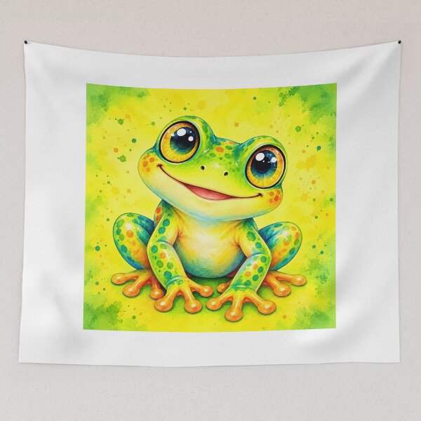 Item preview, Colorful Happy Frog Watercolor designed and sold by trendspatterns.