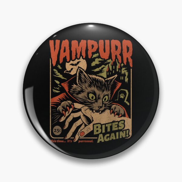 Item preview, Vampurr Bites Again! Funny Cat Halloween Vintage Graphic designed and sold by Capisedo.