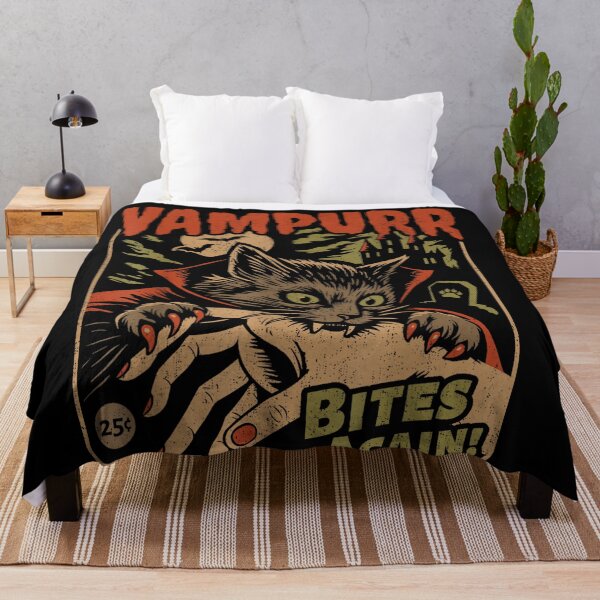 Item preview, Vampurr Bites Again! Funny Cat Halloween Vintage Graphic designed and sold by Capisedo.