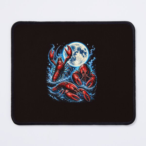 Item preview, Three Lobsters Under Moonlit 90's Galaxy Space Animal designed and sold by ImeldaSparks.