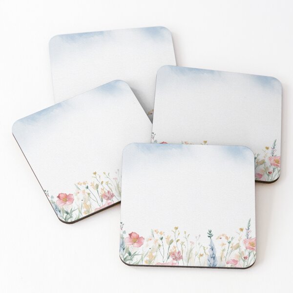 Item preview, Watercolor Wildflower Pastel Meadow Over a Soft Sky #8 designed and sold by DuckyRubin.