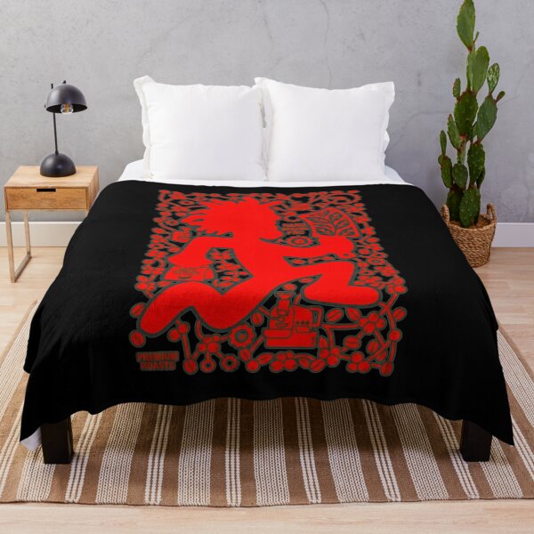 Item preview, Tribal Runner Mascot Red Silhouette Coffee Pattern Poster designed and sold by GiselEbner.
