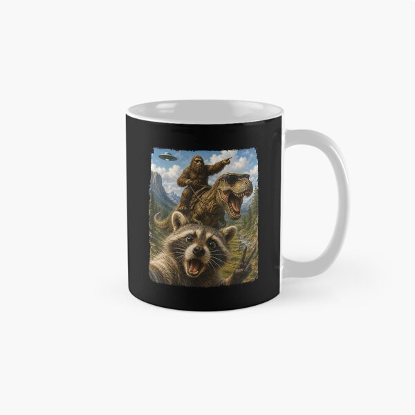 Item preview, Raccoon Selfie Bigfoot T Rex UFO Funny Gifts Men Women Kid designed and sold by Capisedo.
