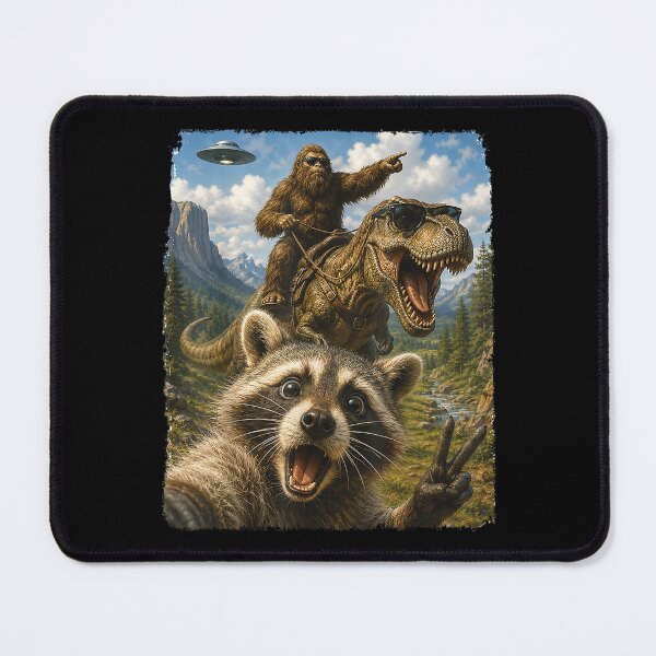 Item preview, Raccoon Selfie Bigfoot T Rex UFO Funny Gifts Men Women Kid designed and sold by Capisedo.