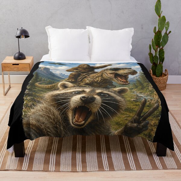 Item preview, Raccoon Selfie Bigfoot T Rex UFO Funny Gifts Men Women Kid designed and sold by Capisedo.
