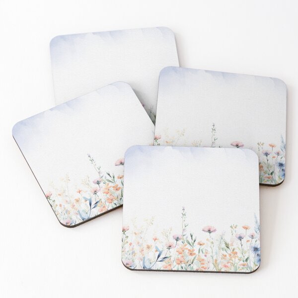 Item preview, Watercolor Wildflower Pastel Meadow Over a Soft Sky #9 designed and sold by DuckyRubin.