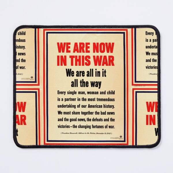 Item preview, Vintage WWII Propaganda Poster | USA 1941 | Patriotic War Effort Art | Pearl Harbor Unity | Roosevelt Speech Print designed and sold by artofuniverse.