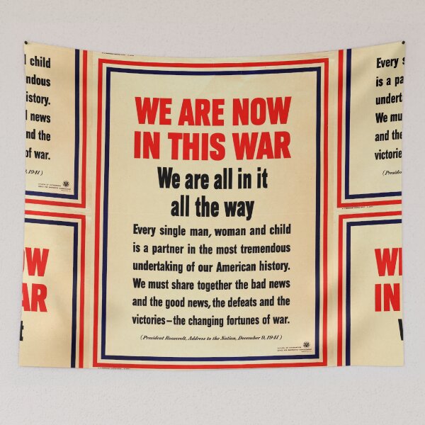 Item preview, Vintage WWII Propaganda Poster | USA 1941 | Patriotic War Effort Art | Pearl Harbor Unity | Roosevelt Speech Print designed and sold by artofuniverse.