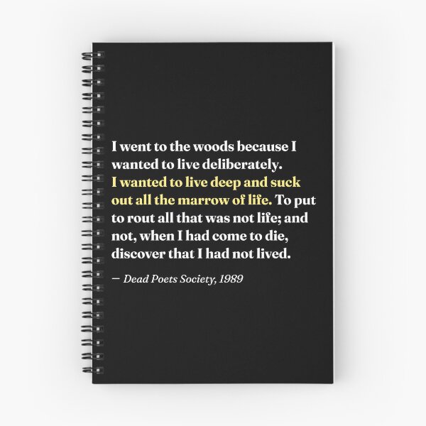 Item preview, I Went to the Woods. Dead Poets Society Quote. designed and sold by CoCoArt-Ua.