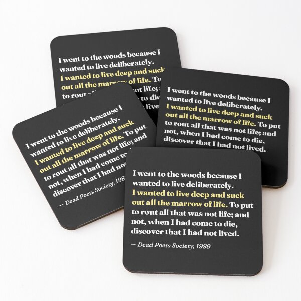Item preview, I Went to the Woods. Dead Poets Society Quote. designed and sold by CoCoArt-Ua.
