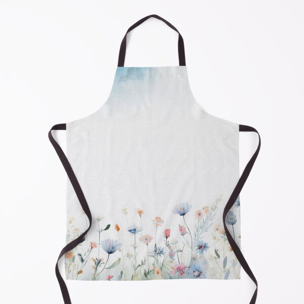 Item preview, Watercolor Wildflower Pastel Meadow Over a Soft Sky #10 designed and sold by DuckyRubin.