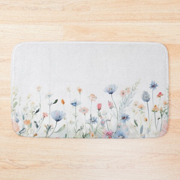 Item preview, Watercolor Wildflower Pastel Meadow Over a Soft Sky #10 designed and sold by DuckyRubin.