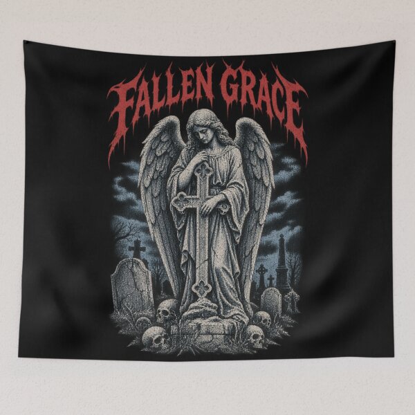 Item preview, Fallen Grace Weeping Angel Graveyard Graphic Punk Soft Grunge designed and sold by Yellowriversss.