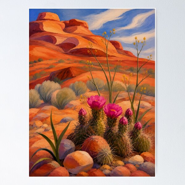 Item preview, Cactus Flowers in Desert designed and sold by Sarah Curtiss.