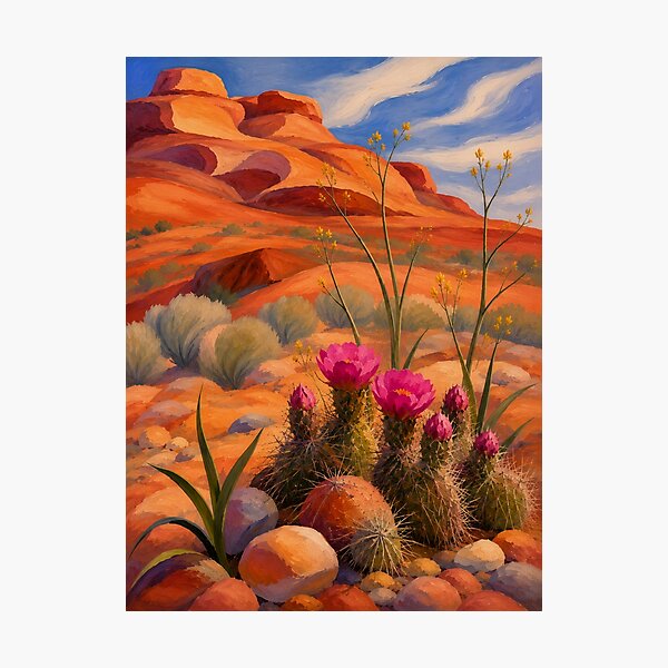Item preview, Cactus Flowers in Desert designed and sold by Sarah Curtiss.