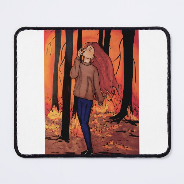 Item preview, A World On Fire Abstract Art Illustration with Fiery Colors and Dynamic Flames designed and sold by bosyshawky123.