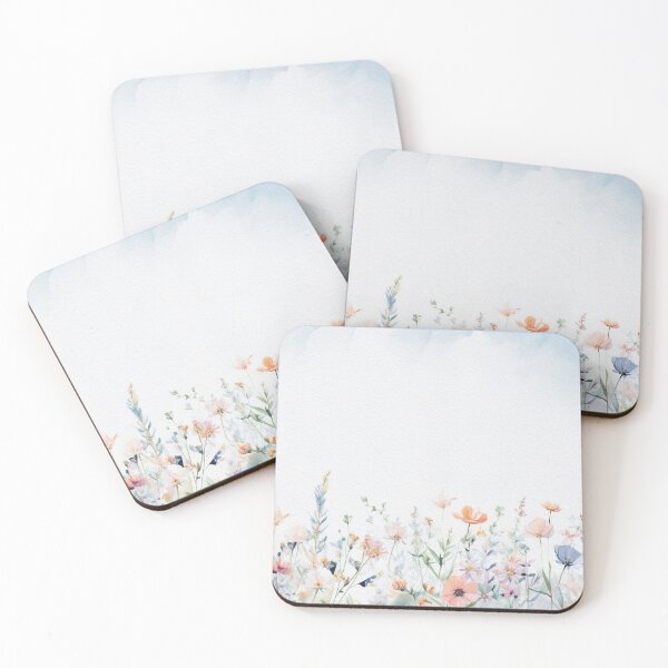 Item preview, Watercolor Wildflower Pastel Meadow Over a Soft Sky #11 designed and sold by DuckyRubin.
