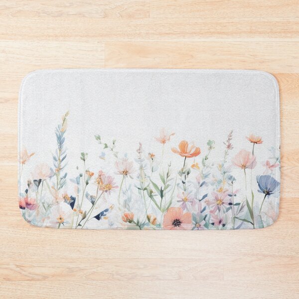 Item preview, Watercolor Wildflower Pastel Meadow Over a Soft Sky #11 designed and sold by DuckyRubin.
