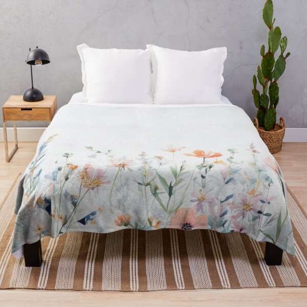 Item preview, Watercolor Wildflower Pastel Meadow Over a Soft Sky #11 designed and sold by DuckyRubin.