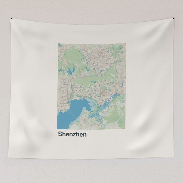 Item preview, Shenzhen Minimalistic Map Art designed and sold by MapsNerd.