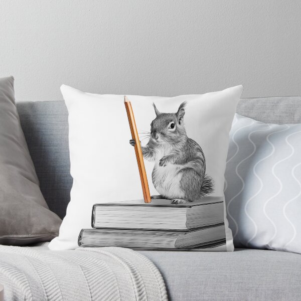 Item preview, Cute Squirrel with Pencil on Book Stack designed and sold by PLisasPets.