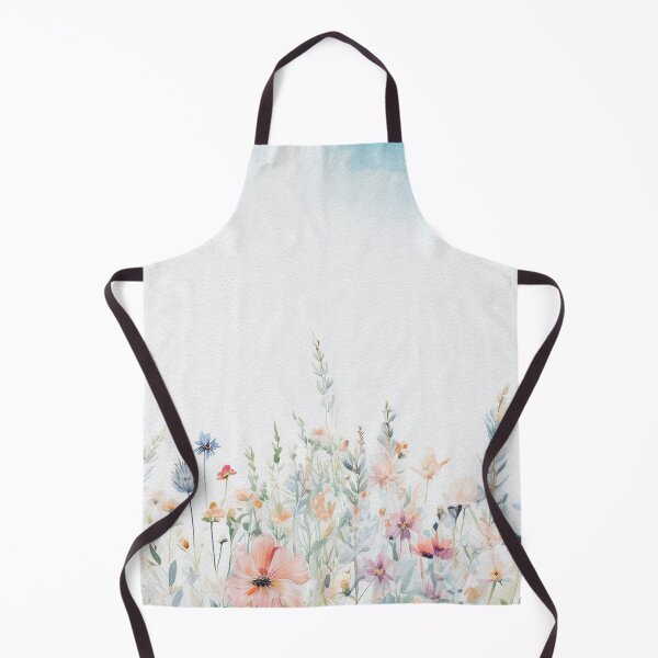Item preview, Watercolor Wildflower Pastel Meadow Over a Soft Sky #12 designed and sold by DuckyRubin.