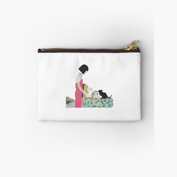 Item preview, Elegant Woman Tea Time With Black Cat Illustration designed and sold by LetitiaSkiles.