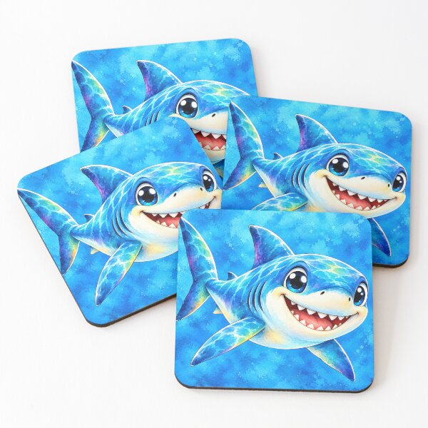 Item preview, Cute Colorful Shark Watercolor designed and sold by trendspatterns.