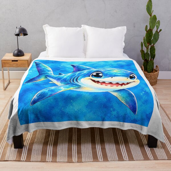 Item preview, Cute Colorful Shark Watercolor designed and sold by trendspatterns.