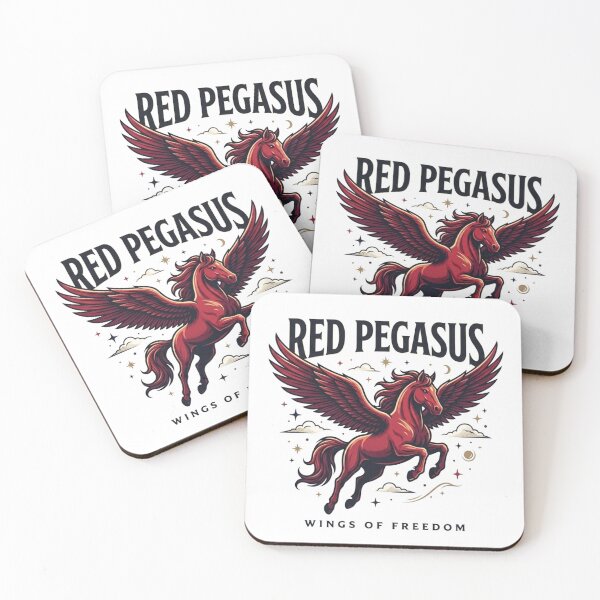 Item preview, Red Pegasus Winged Horse T-Shirt | Fantasy Mythical Creature Art designed and sold by Mathias Yakubu Design.