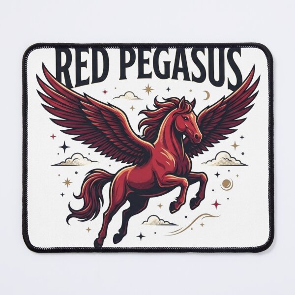 Item preview, Red Pegasus Winged Horse T-Shirt | Fantasy Mythical Creature Art designed and sold by Mathias Yakubu Design.