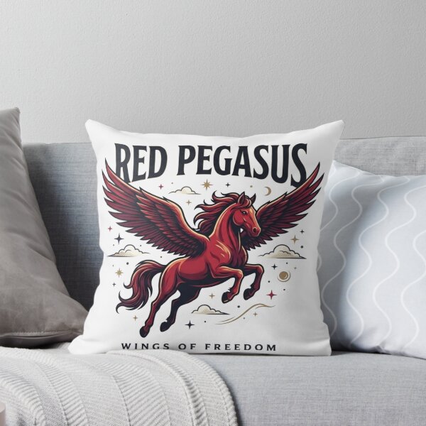 Item preview, Red Pegasus Winged Horse T-Shirt | Fantasy Mythical Creature Art designed and sold by Mathias Yakubu Design.