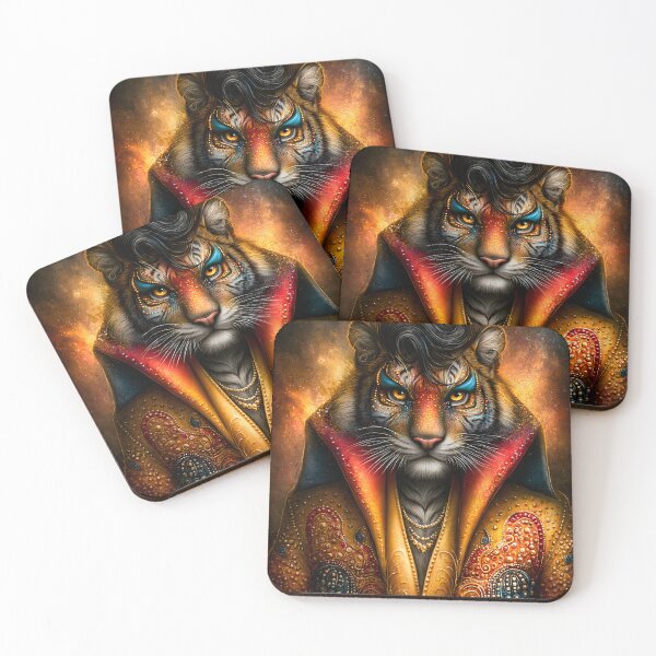 Item preview, Majestic Tiger Dressed as a Rock Star Icon designed and sold by Artessie.