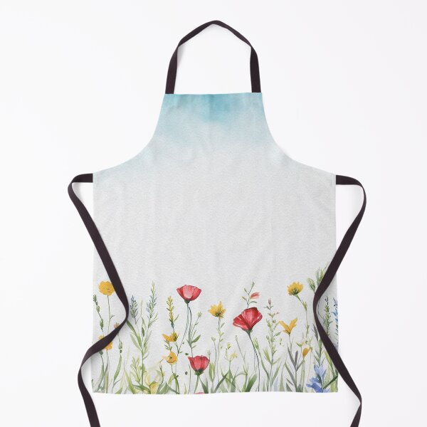 Item preview, Watercolor Wildflower Pastel Meadow Over a Soft Sky #13 designed and sold by DuckyRubin.