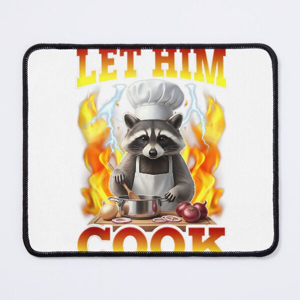 Item preview, Let Him Cook Funny Sarcastic Raccoon MasterChef Meme Tank Top designed and sold by gidget-gadget.