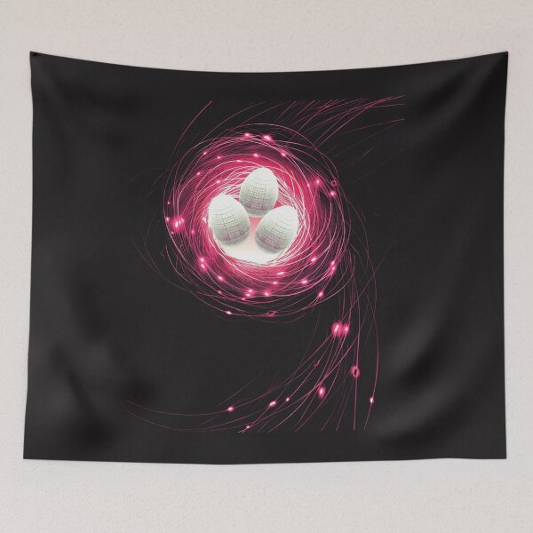 Item preview, A nest made of neon fiber optics with digital eggs designed and sold by STATIC SOUL.