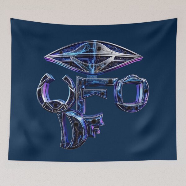Item preview, UFO DF — Futuristic Tech Emblem designed and sold by dragon580 // Waaa… the killer shark ran away.