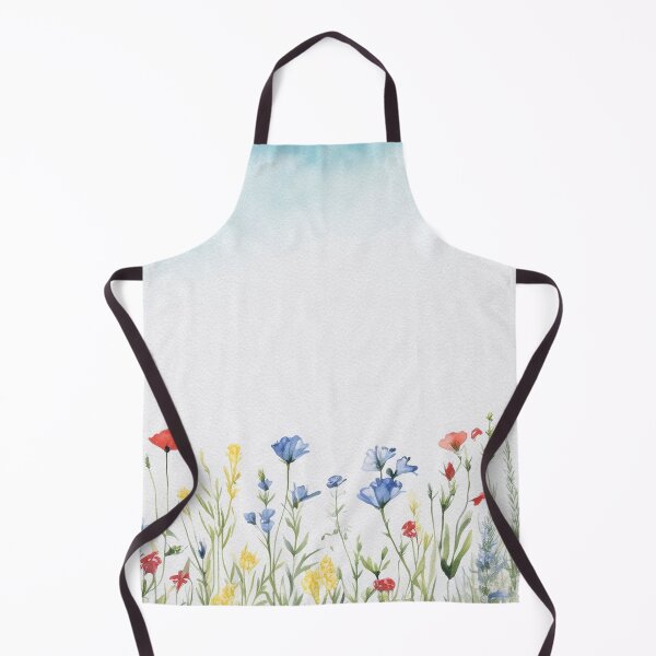 Item preview, Watercolor Wildflower Pastel Meadow Over a Soft Sky #14 designed and sold by DuckyRubin.