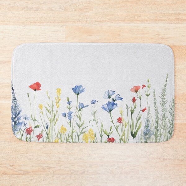 Item preview, Watercolor Wildflower Pastel Meadow Over a Soft Sky #14 designed and sold by DuckyRubin.