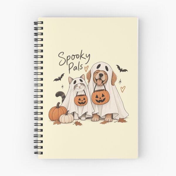 Item preview, Spooky Pals Cat & Dog Ghosts – Cute Halloween Pet Design designed and sold by 1DreamerShop.