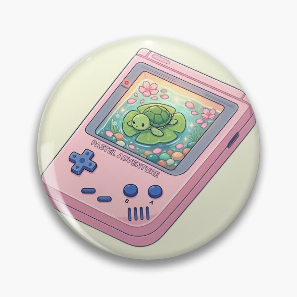 Item preview, Pastel Handheld Gaming Console Pond with Baby Turtle designed and sold by Akira Design Store.