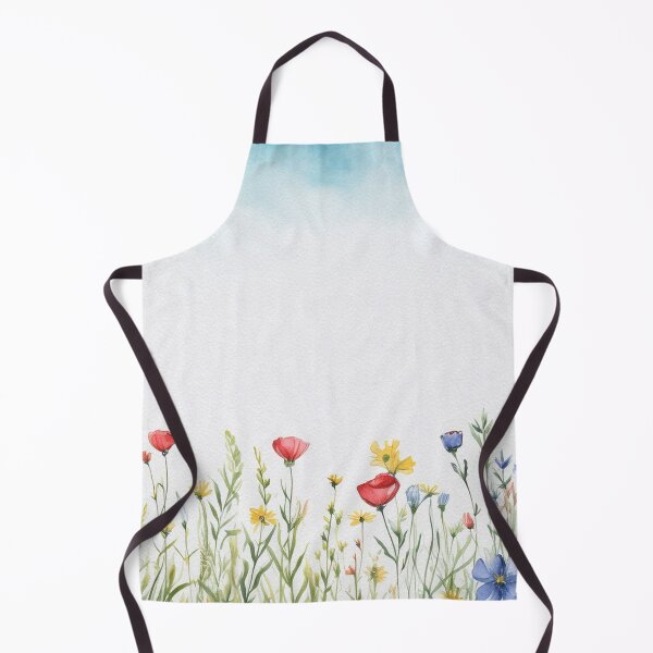 Item preview, Watercolor Wildflower Pastel Meadow Over a Soft Sky #15 designed and sold by DuckyRubin.