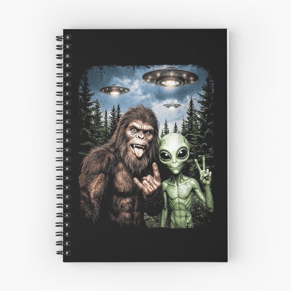 Item preview, Bigfoot Alien Selfie Rock On Peace Sign Funny UFO Sasquatch designed and sold by Capisedo.